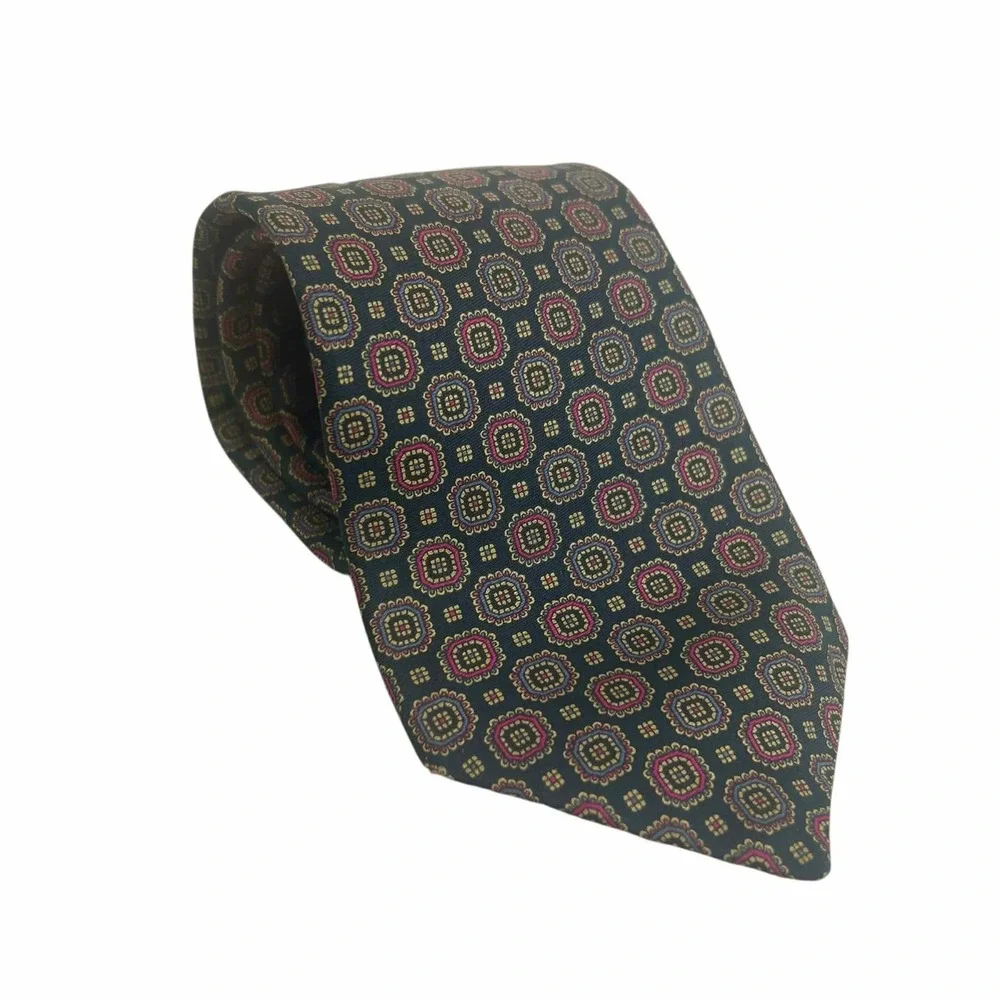 Phil Roberts New York Handmade Silk‎ Geometric Pattern Tie
